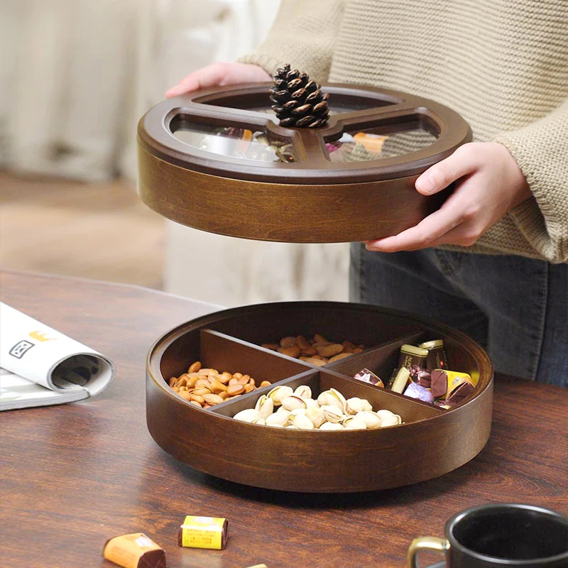 الإبداعية الصلبة الخشب صندوق تخزين الشرفة غرفة المعيشة طاولة القهوة سطح المكتب التحكم عن بعد مفتاح تخزين الأنسجة صندوق أطباق فاكهه مجموعة