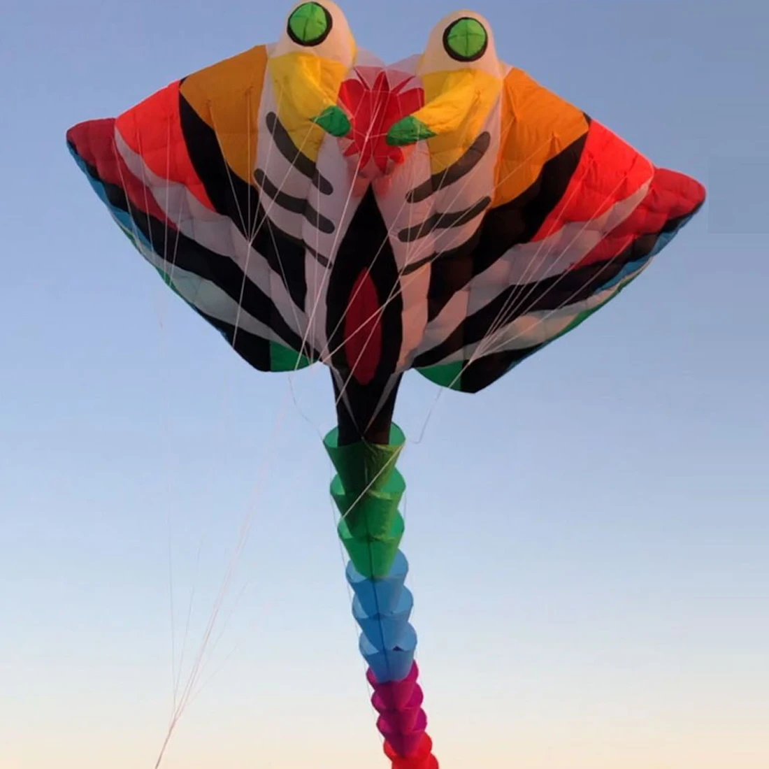 15M 30D Ray Devil Fish Soft Kite Nylon Linha De Pipas Chilenas Inflatable Performance Competition Kites Tear Resistance Cometas