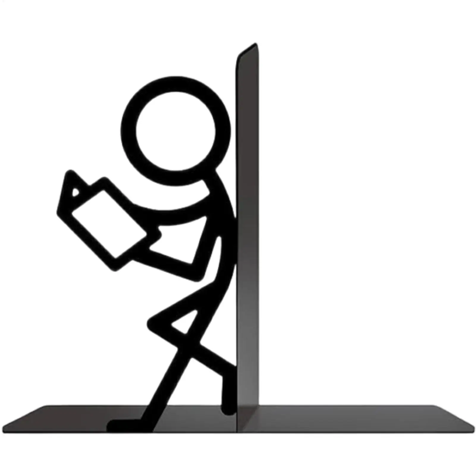 Buchstützen für Schwere Bücher Metall Abstrakte Kunst Rutschfeste Robuste Buchhalter Regaldekoration für Zuhause Schlafzimmer Wohnzimmer Arbeitszimmer Büro