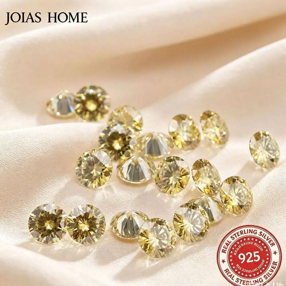 JH Lemonyellow Moissanite Loose Stones 0.5-3ct VVS1 Certified Moissanite Lab Diamonds Pass Tester with GRA Certificate