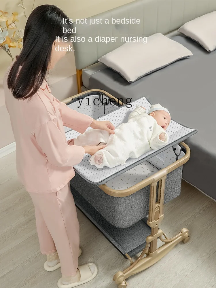 YY-Lit pliant portable pour bébé, lit épissé pour nouveau-né