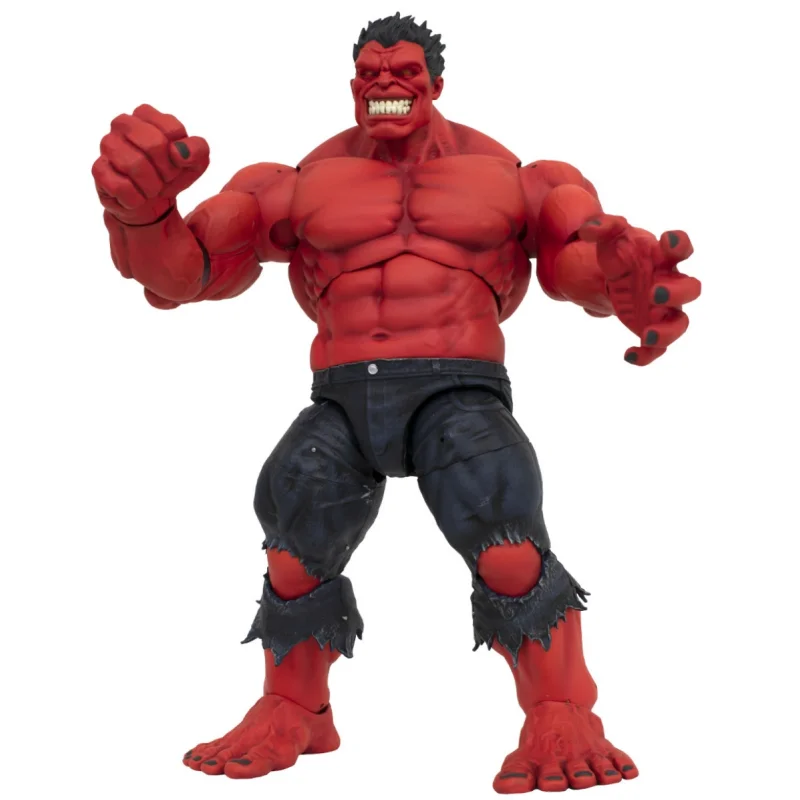 In Stock Dst Marvel Red Hulk Red Giant 9-Inch Movable Doll Figurine Handle Gift