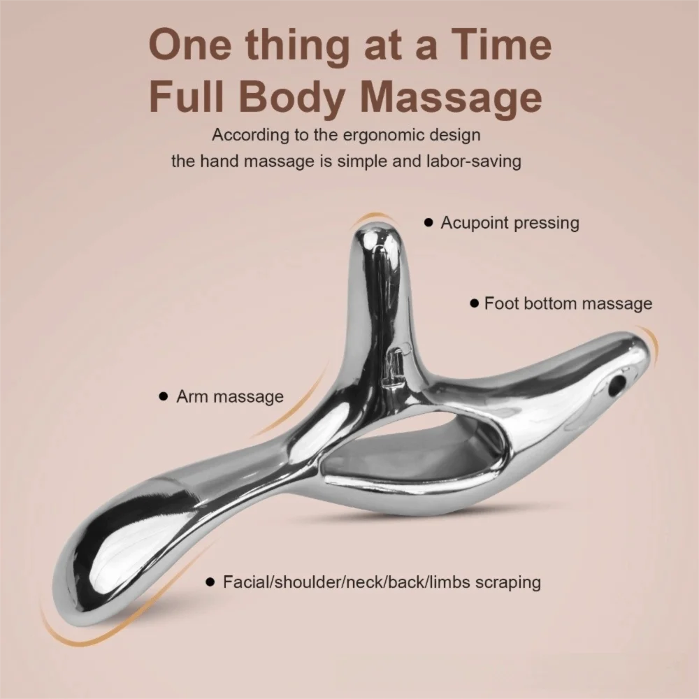 Triangle Trigger Point Massage Tool Deep Tissue Massage Metal Gua Sha Tool Full Body Pain Relief Muscle Scraper Tool