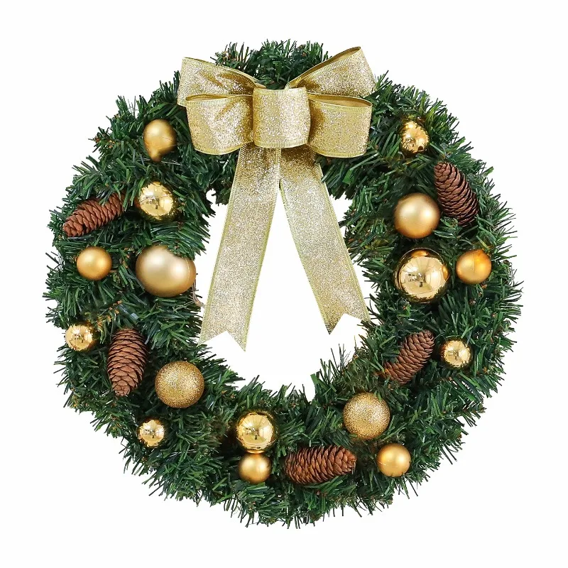 Christmas Wreath Lighting Decoration Simulation Vine Circle Hotel Door Hanging Scene Decoration Christmas Decoration
