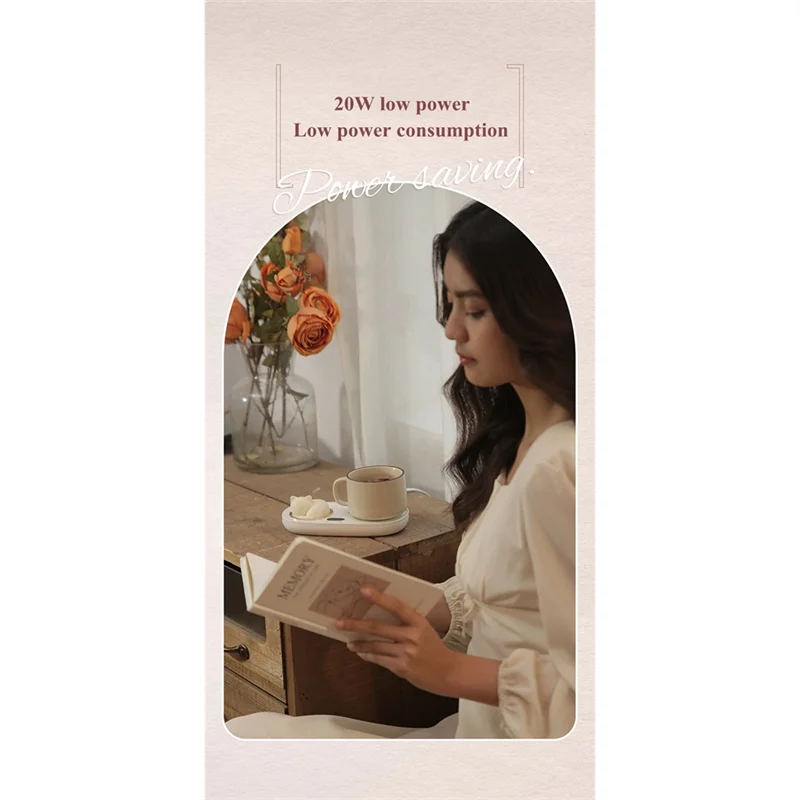 ABGI-Cup سخان كهربائي 3 تروس درجة الحرارة القدح دفئا القهوة الحليب تسخين المياه كوستر حصيرة ضوء الليل