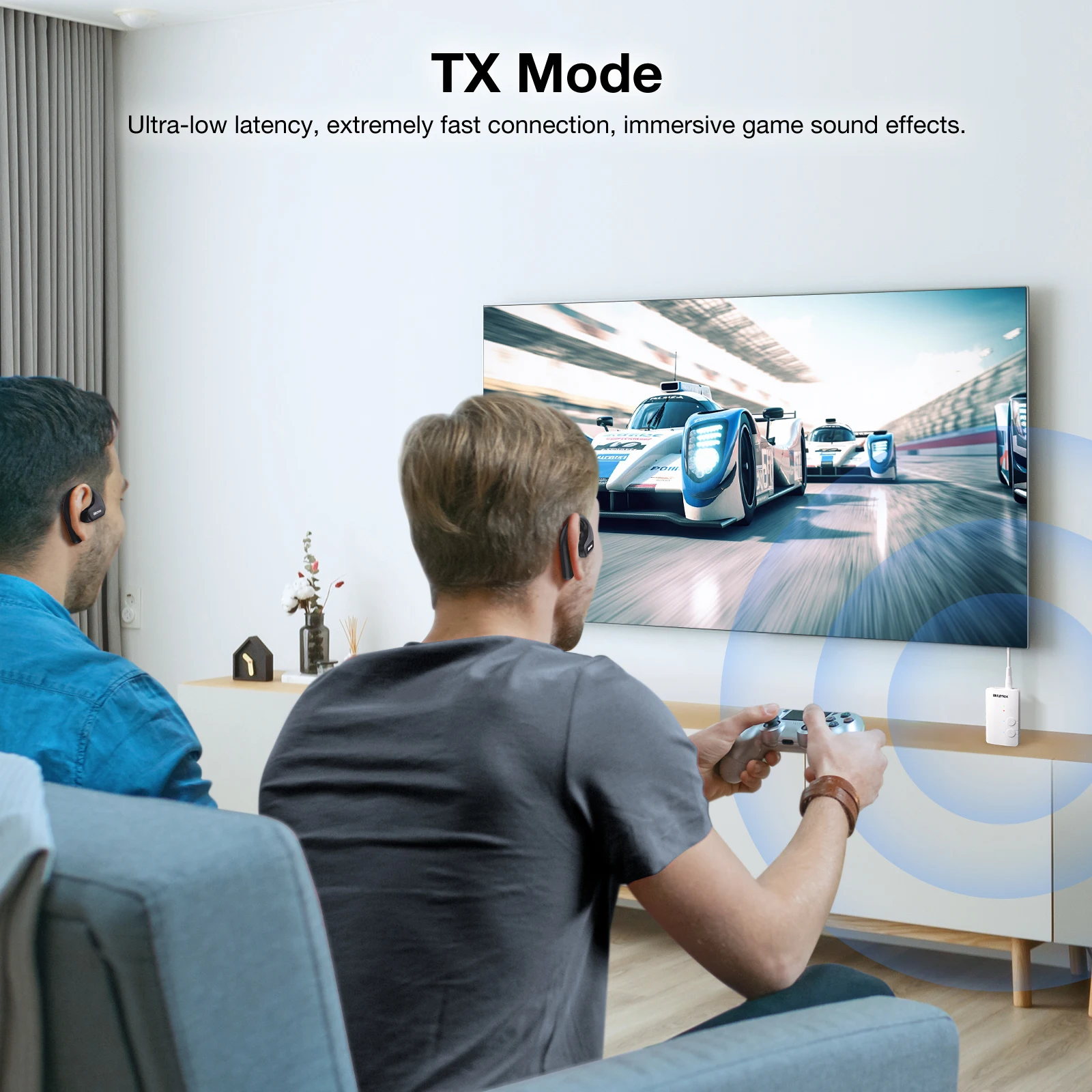 Blitzwolf BlitzMax BM-LE505 جهاز ريسيفر استقبال وإرسال بلوتوث V5.2 التكيف HiFi الصوت محول لاسلكي للتلفزيون المتكلم الكمبيوتر