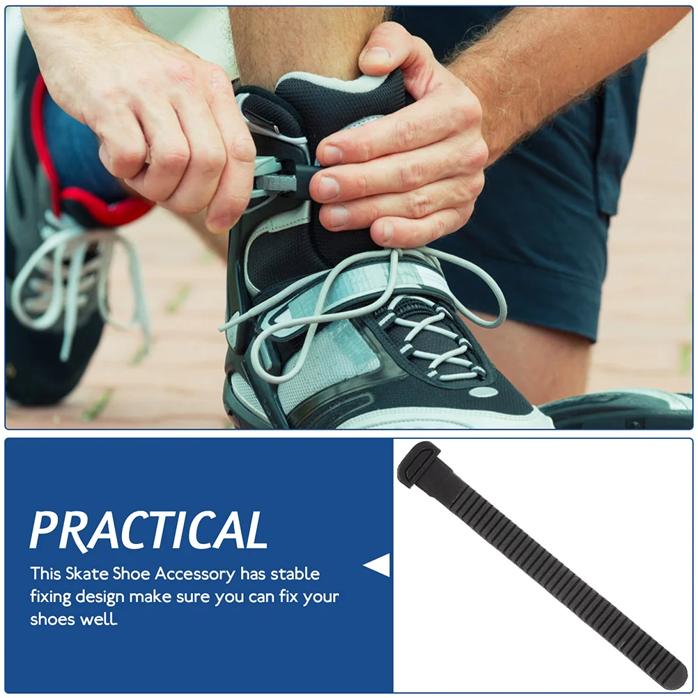 4 Pcs Speed skating Straps Ice Skates Accessories Roller Supplies Shoelace Professional Buckle Shoes Fixing Pvc Buckles