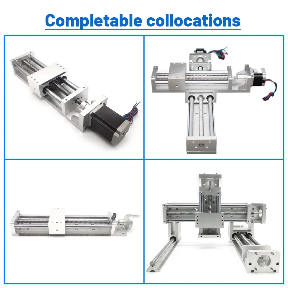 Imagem -02 - Alumínio Movimento Deslizante Tabela Cnc Router Motorizado Bola Parafuso Módulo Linear Guia Stage Eixo Xyz Cnc Sfu1605