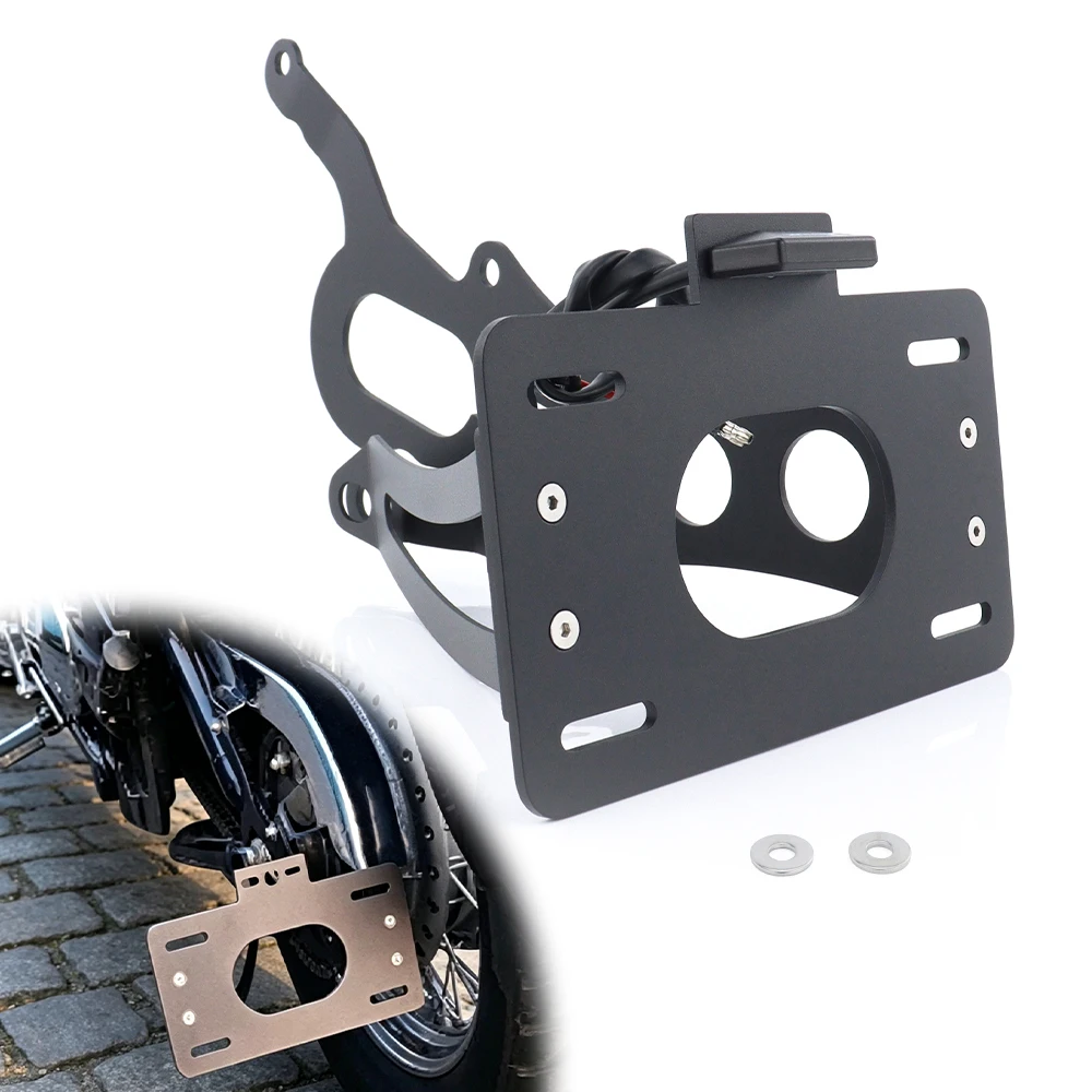 Misura per KAWASAKI Vulcan 800 VN800 1995-2006 Parafango laterale Eliminator Supporto targa laterale Supporto targa laterale