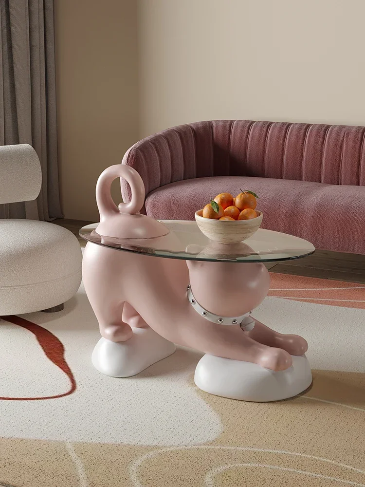Designer Lazy Cat Coffee Table Sofa Side Table Creative Living Room Furniture Large Size Home Decoration