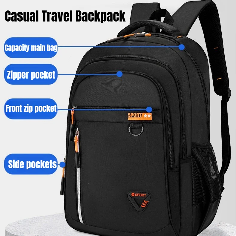 

Large Capacity Travel Backpack Multi-Layer Storage College Student Schoolbag Simple Computer Business Backpack