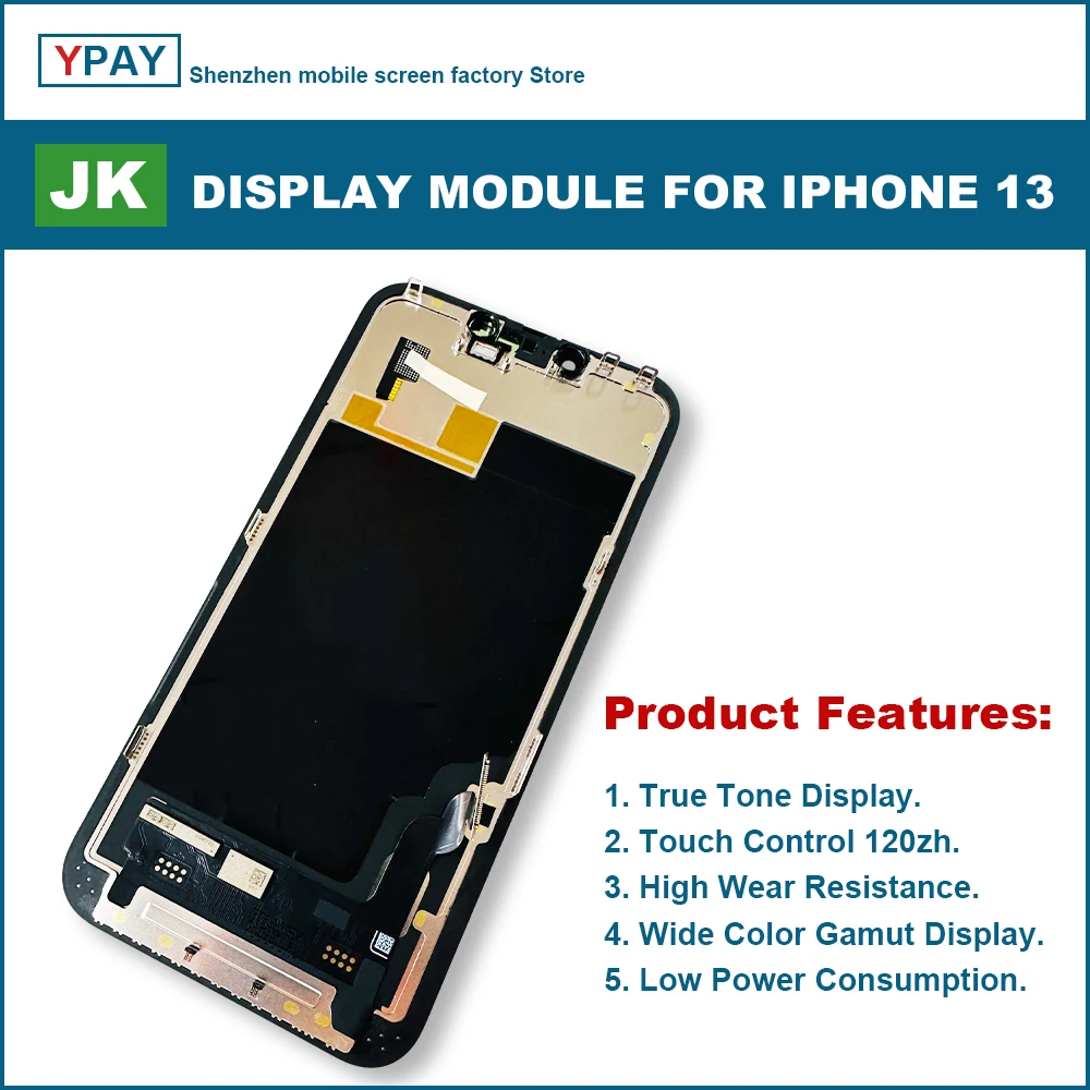 JK Series For iPhone 13 LCD Display Touch Screen Digitizer Assembly No Dead Pixel Replacement Parts TRUE TONE For iphone 13 LCD