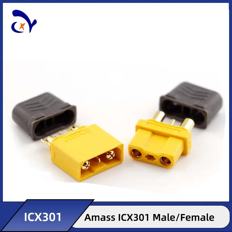 5PCS Amass ICX301 XT30(2+1)XT30U High Current with Signal Needle/Rear Cover Model Aircraft