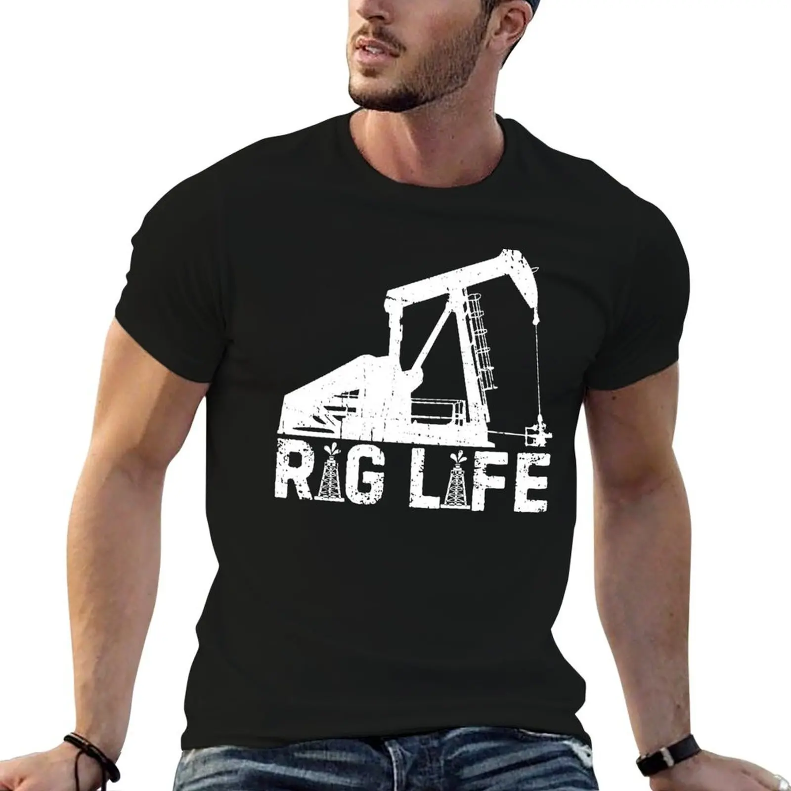 

Funny Rig Life Oil Drilling Roughnecks Oilfield Worker Man T-Shirt t shirt man plain man graphic t shirt T-Shirt