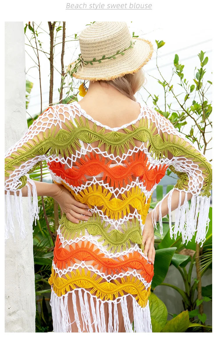 Sommer Damen Mädchen regelmäßiger sexy Pullover BIKINI-Plus Size Cover Up Beachwear übergroße Badebekleidung Sonnenschutzkleidung Dressing