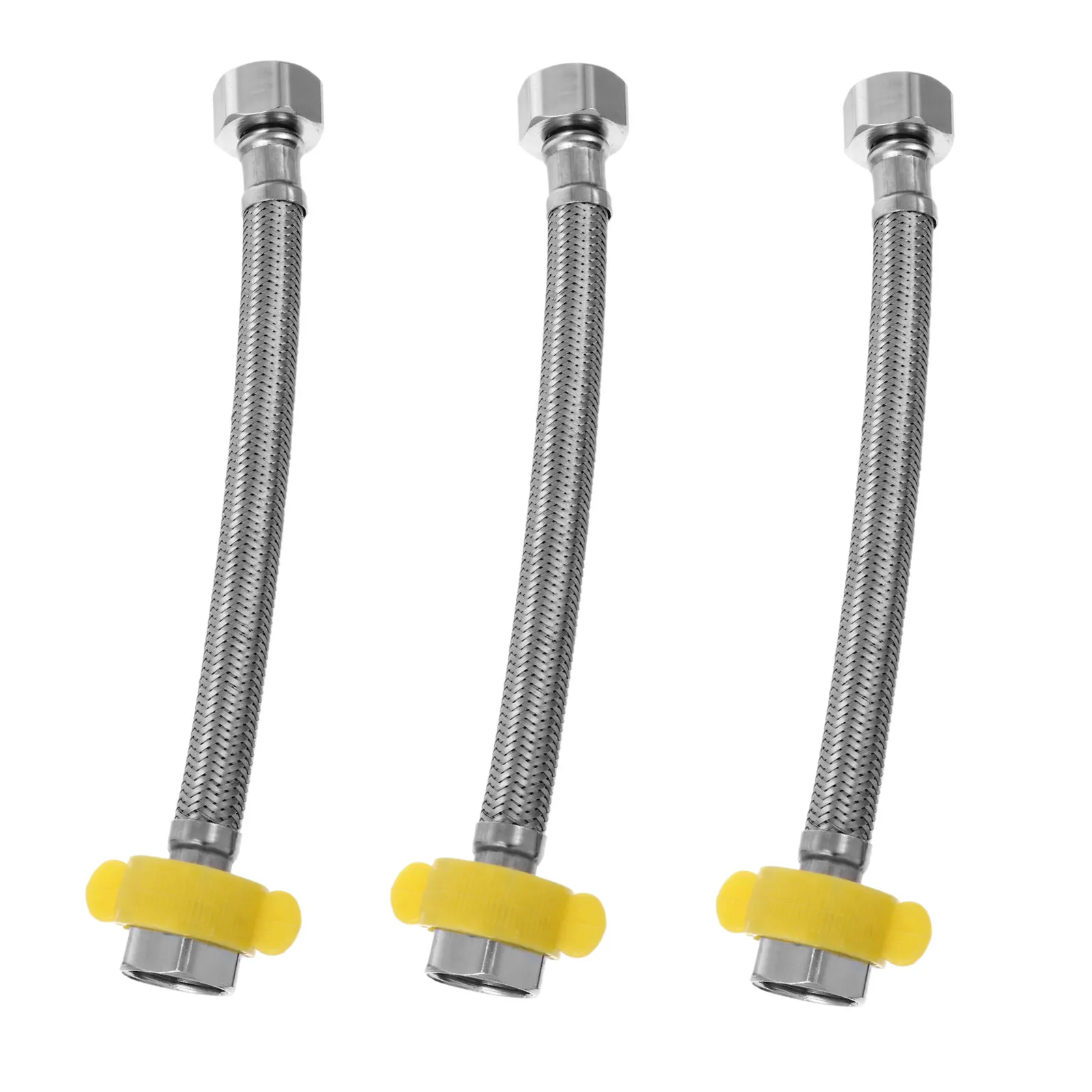 

3pcs Stainless Steel Hose Corrosion Resistant Durable Replacement Tube For Bathroom Sprayer Connection Hose Bathroom Supplies