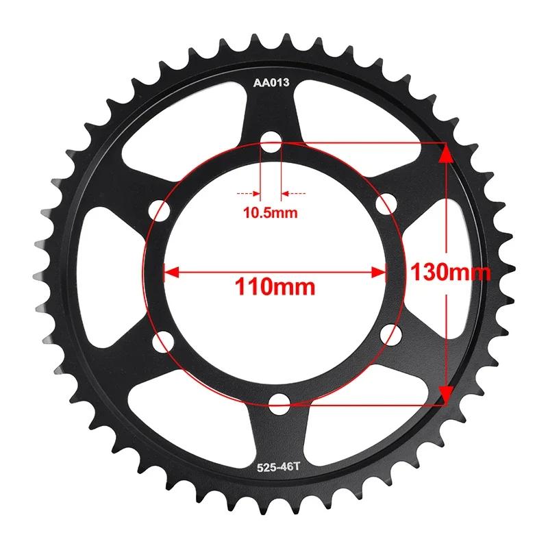 

525 45T Motorcycle Rear Sprocket Gear Cam Wheel For Yamaha Tenere 700 Rally Edition ABS XTZ690SP Tenere 700 World Raid XTZ690D