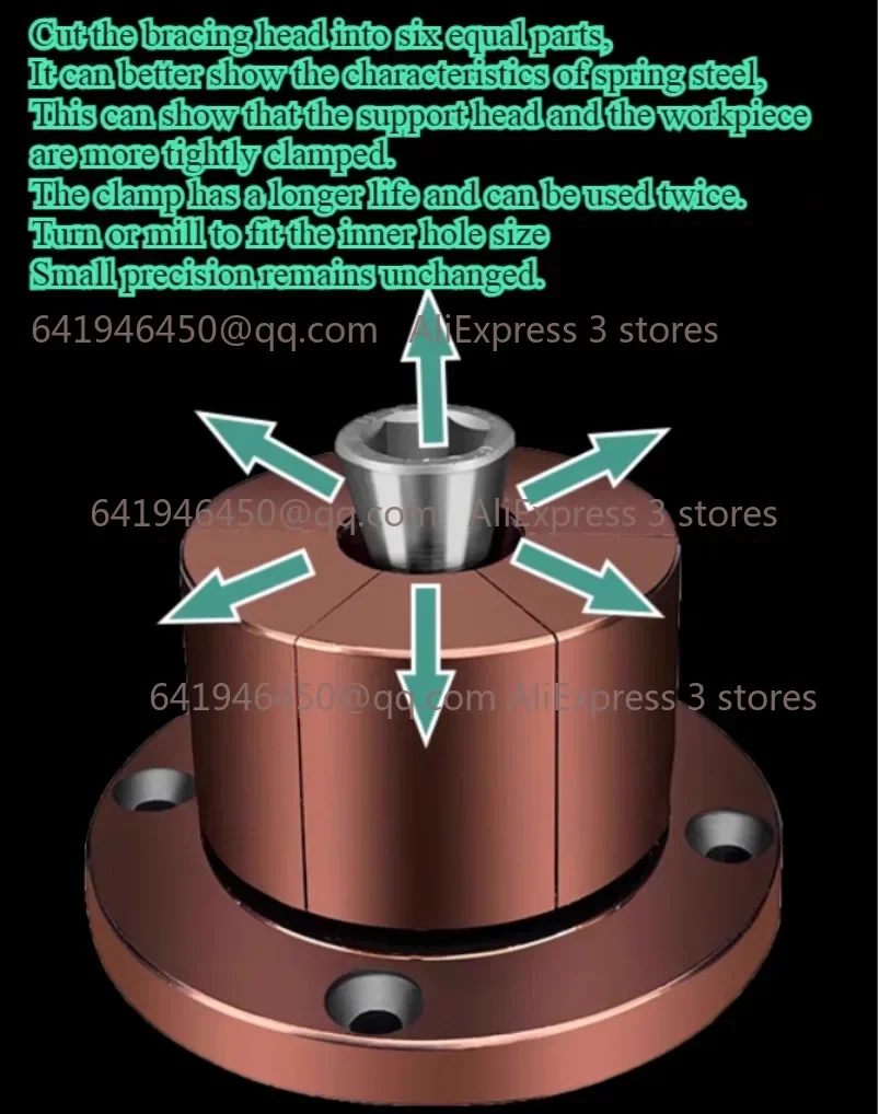 New CNC Internal Support Clamp Quick Positioning Expansion Pin Manual Internal Hole Tightening Locator 1PC