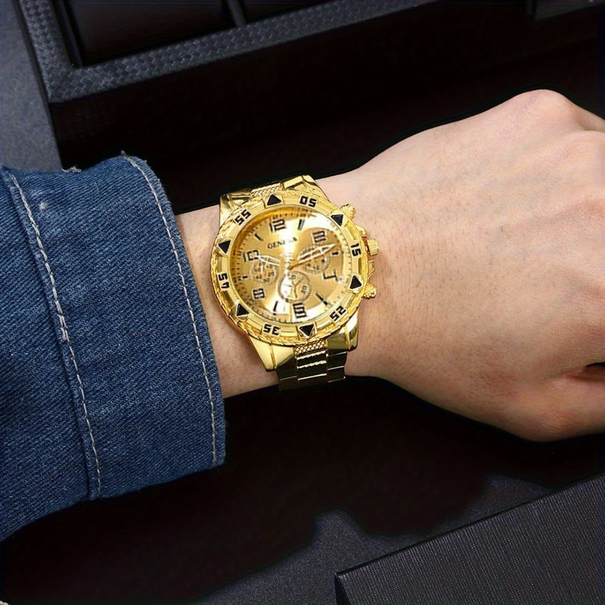 4 pcs/set Couple Watches,Classic Stainless Steel Strap Quartz Movement Watches for Men , Affordable Back To School Watch