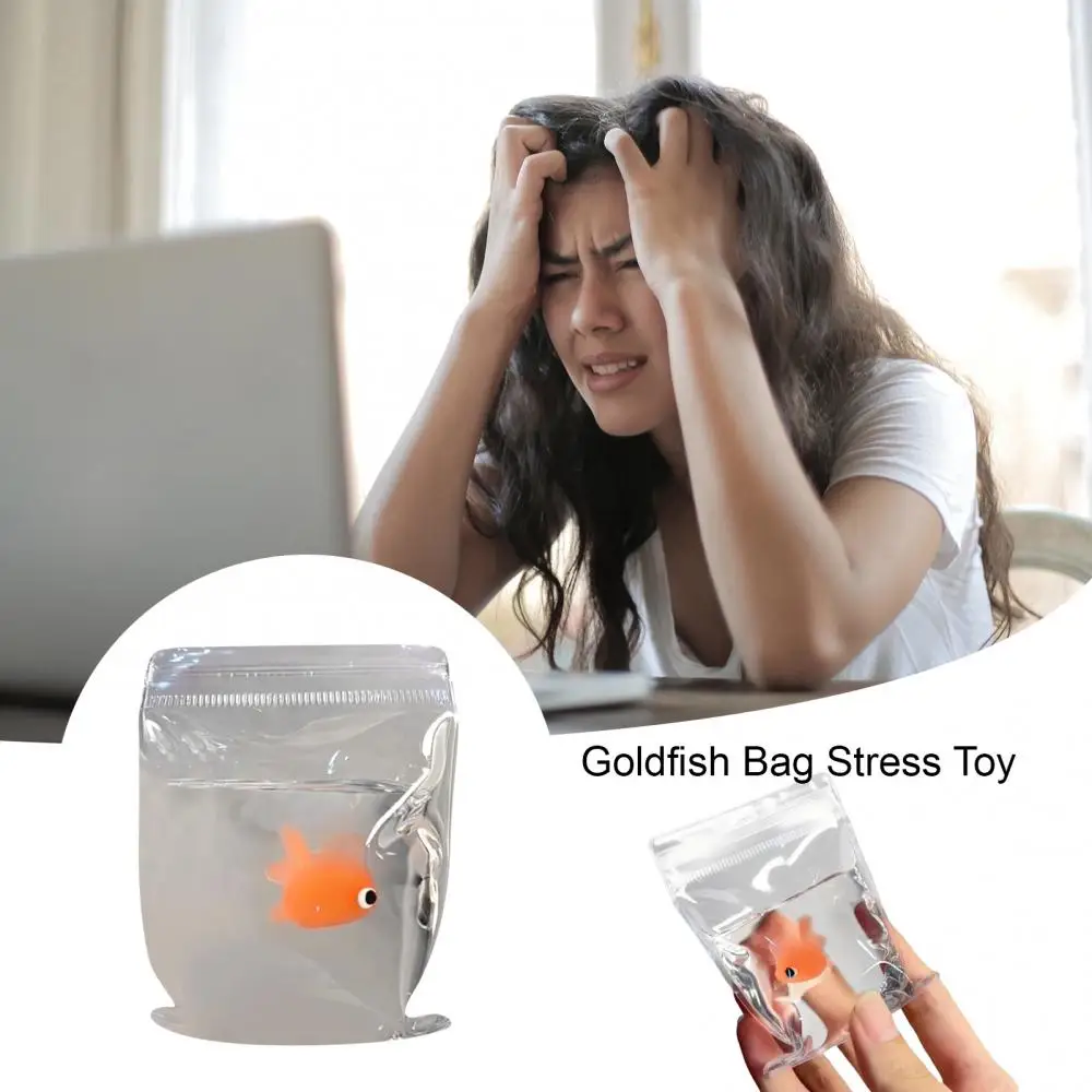Sac de poisson rouge jouet anti-Stress sac de poisson rouge souple jouet sac de poisson rouge jouet à presser pour soulager l'anxiété Mini pincement pour enfants adolescents adultes doux