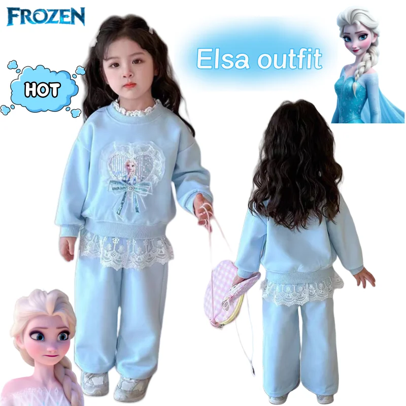 المجمدة إلسا أنيمي الطرفية الإبداعية الكرتون الربيع والخريف طويلة الأكمام الدانتيل حافة الزي عالية القيمة هدية العيد بالجملة #1