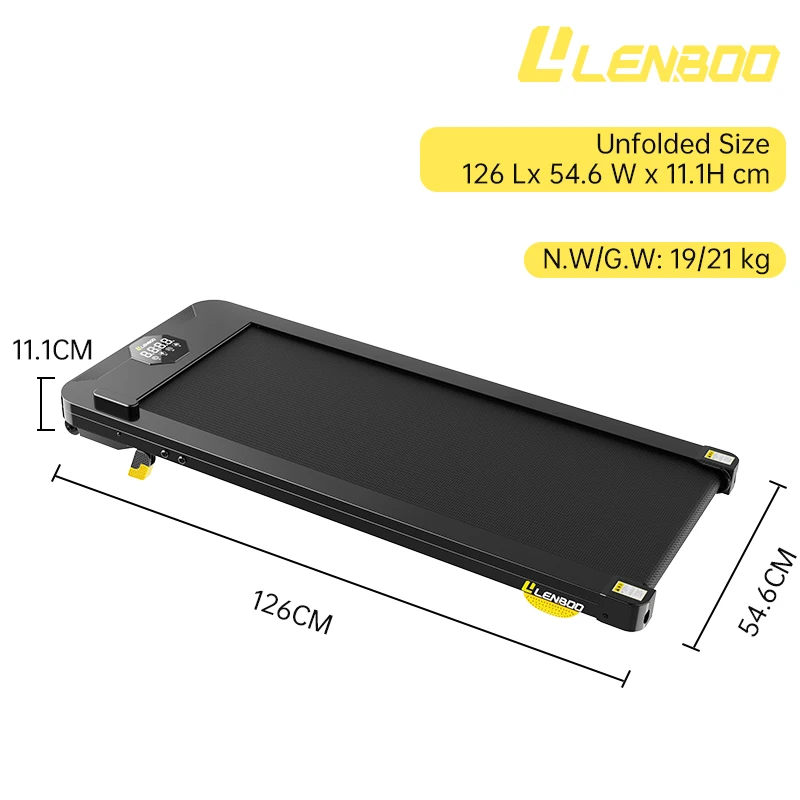 Walking Pad Treadmill With LED Display Portable Electric Running Machine For Home Gym Compact Fitness Equipment