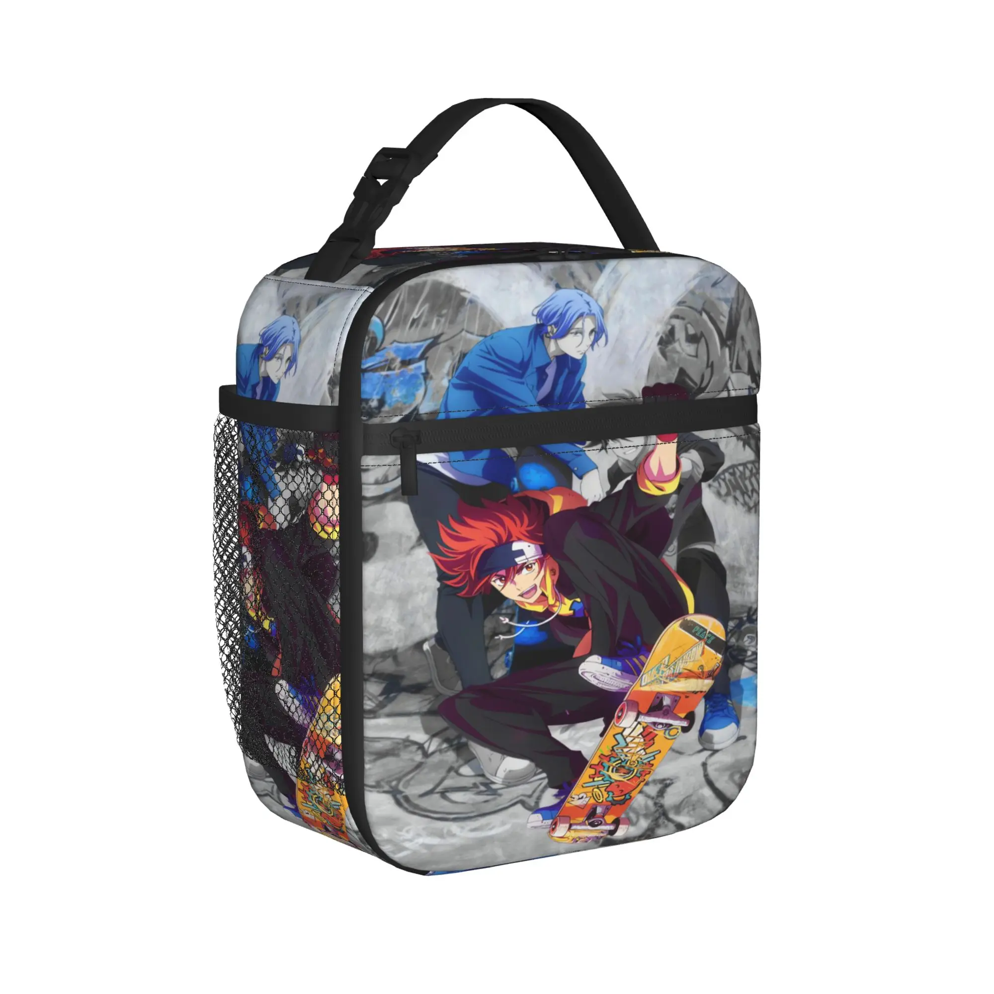 Youthful SK8 the infinity Lunch Bag  Kawaii Lunch Box School Portable Zipper Thermal Tote Handbags For Women Oxford Cooler Bag