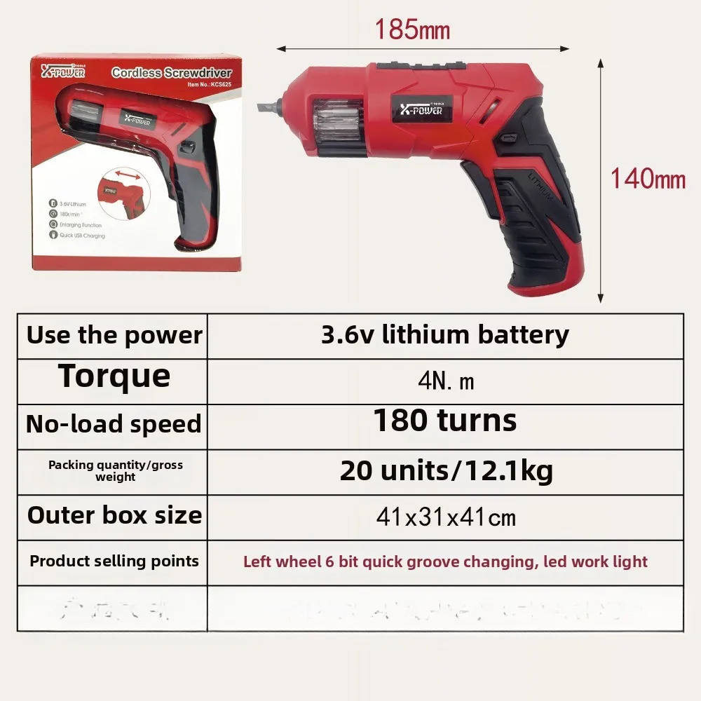 Obeng Listrik Baterai Lithium Obeng Listrik Set Rumah Tangga Pengisi Daya USB