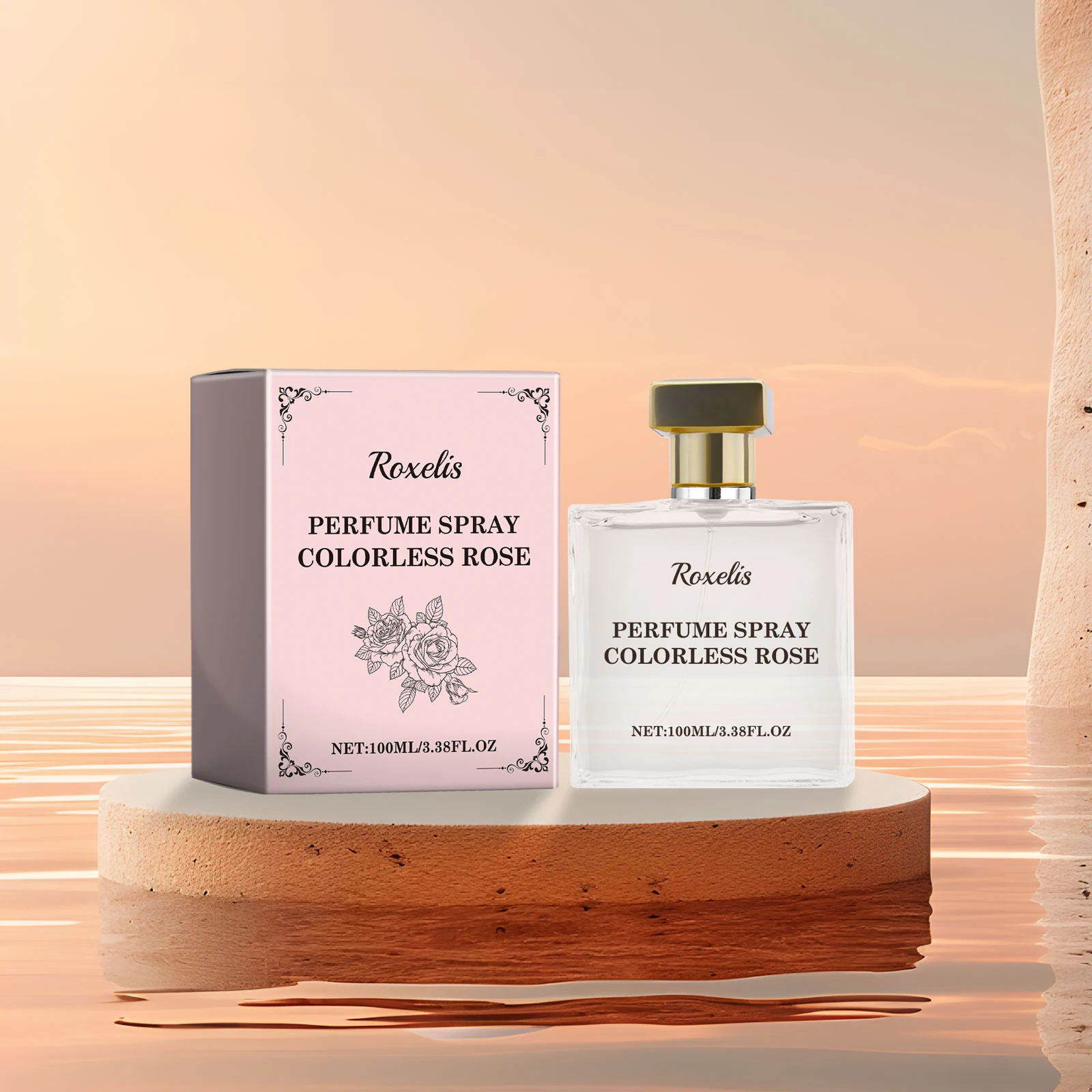 عطر ROXELIS الوردي عديم اللون - رائحة زهور أنيقة طازجة تدوم طويلاً |   عطر أو دي للسيدات، عطر ساحر
