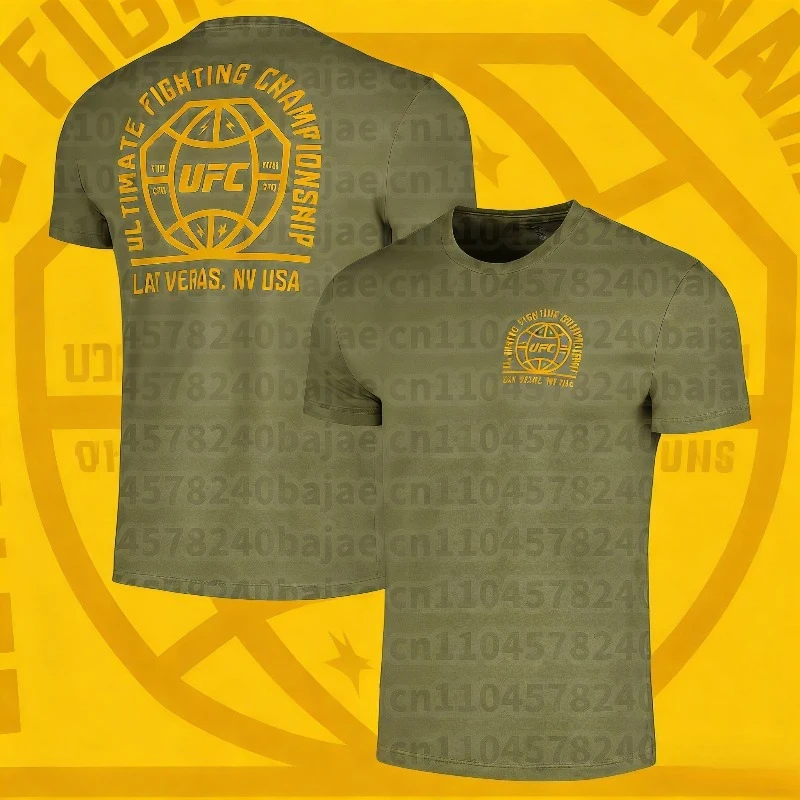 

2025 Мужская мода, бестселлер UFC, боксерский матч, футболка для любителей экстремальных видов спорта, футболка из 100% чистого хлопка с принтом