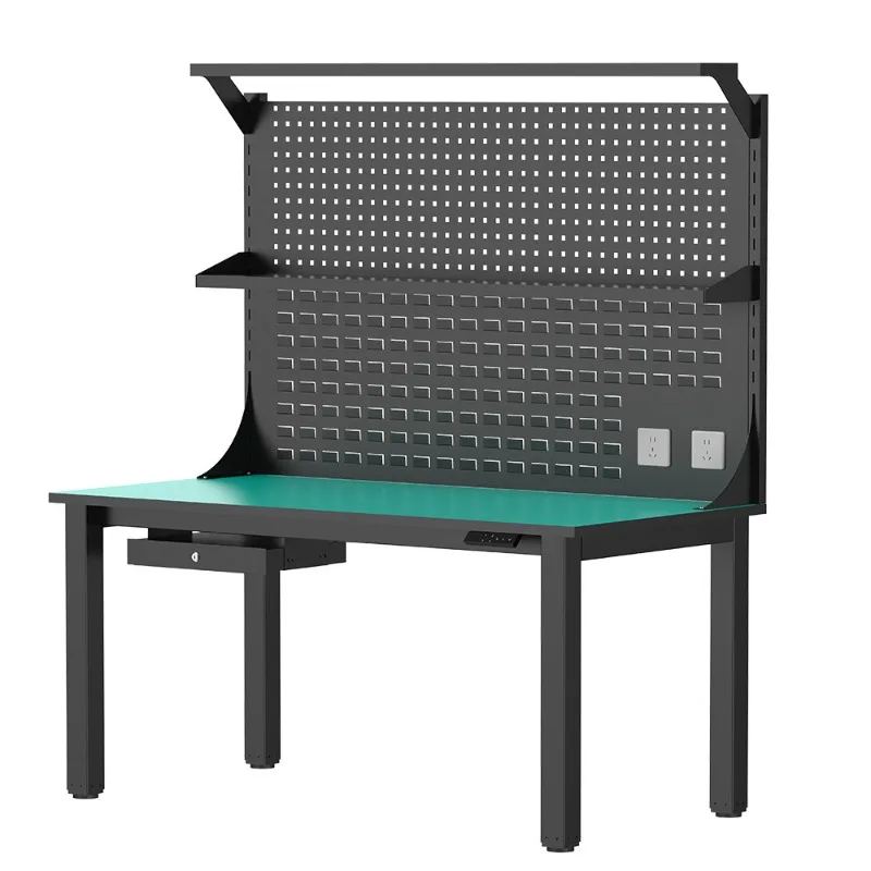 Motorized Standing Desk Workbench Heavy Duty Industrial Workbench Anti Static Workbench With Shelf-board
