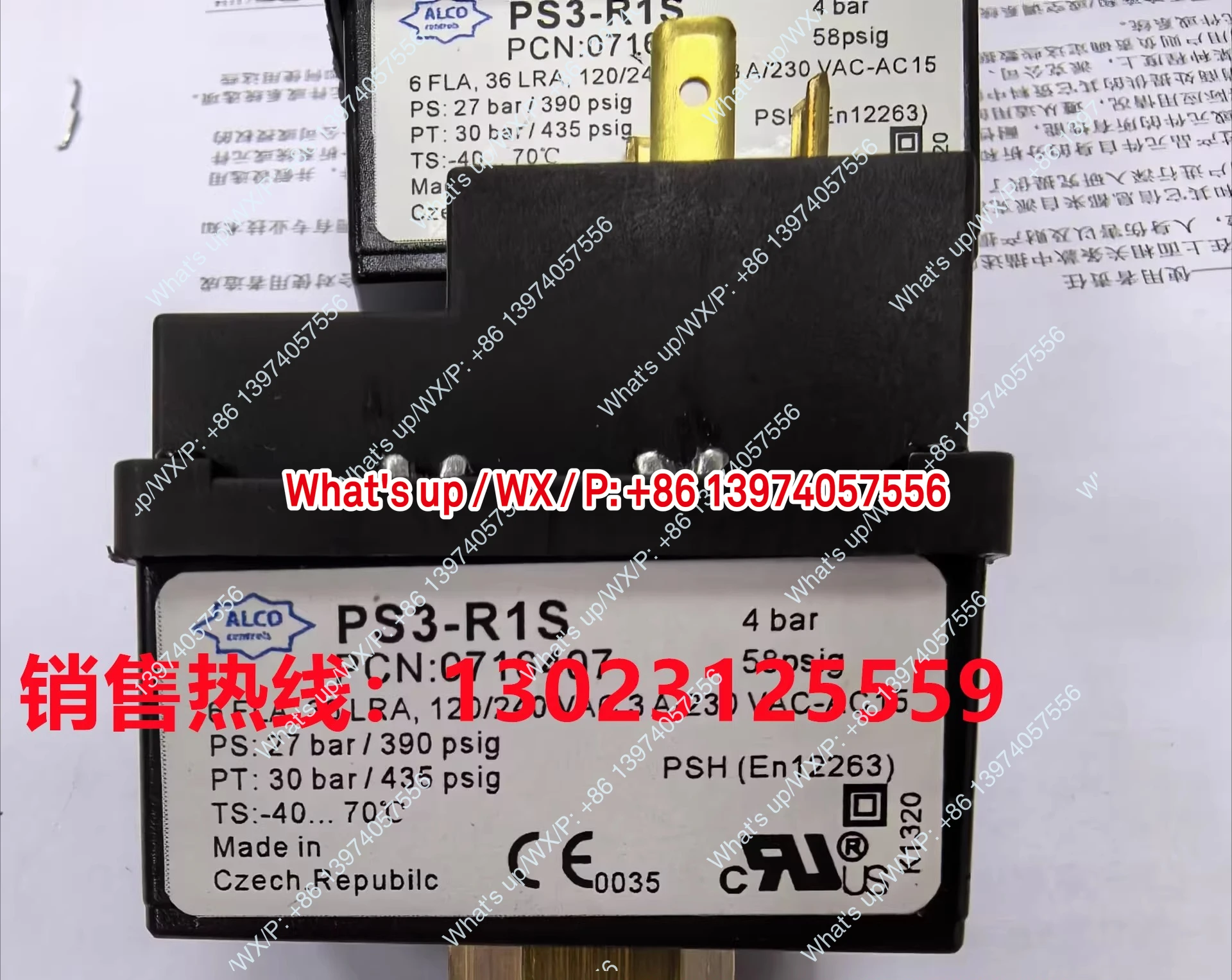 

PS3-R1S 4bar, pressure switch PCN: 0716407