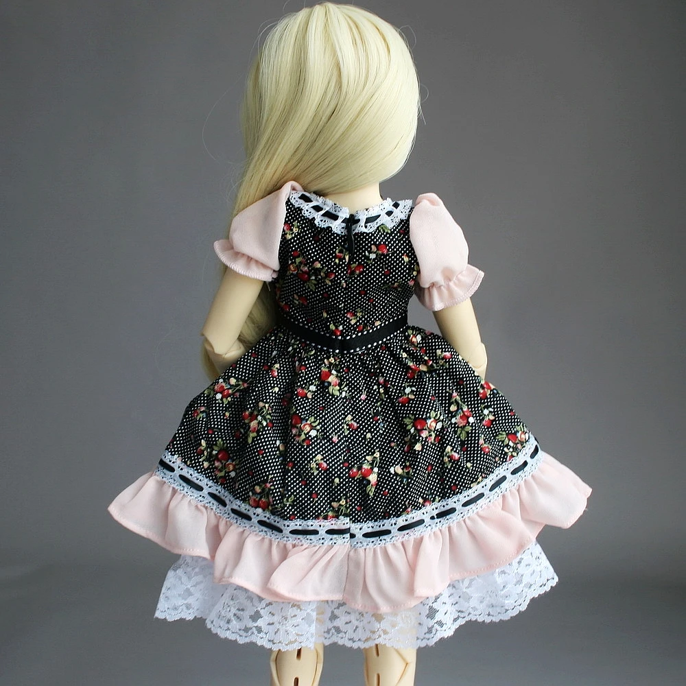 [วามามิ] 148 #   สีฟ้า/สีชมพูดอกไม้พิมพ์ลายดอกไม้/ชุด 1/4 MSD 1/3 SD DZ AOD LUTS BJD Dollfie