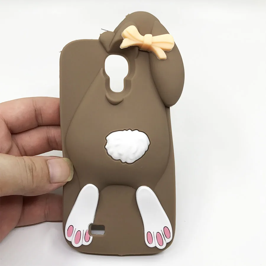 Para Samsung Galaxy S4 Caso 3D Cute Cartoon Bunny Coelho Soft Silicone Phone Back Cover para Samsung Galaxy S4 IV i9500 i9505