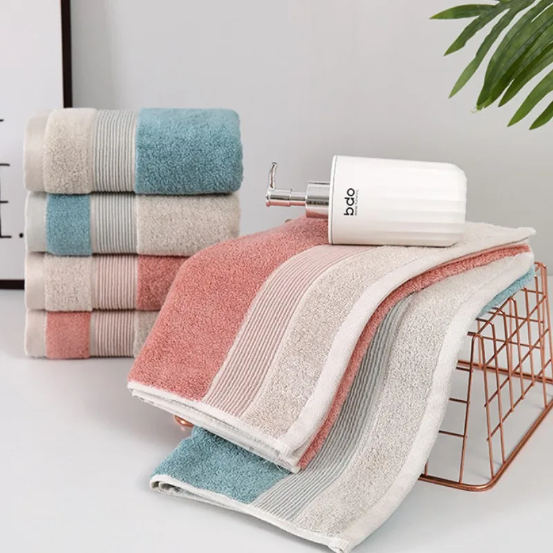 Thickening Set of 2/4 Small Towel Sets 34X74cm Bamboo Fiber Infant Baby Wipes Pure Color Hand Towels Children Wash Face Towels