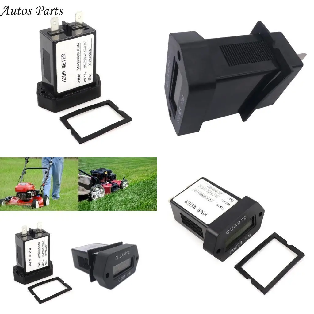 57BA Versatile Industrial Applications Time Monitor Hour Meter for Truck Generator Excavator Operators Lawn Mower Maintenance