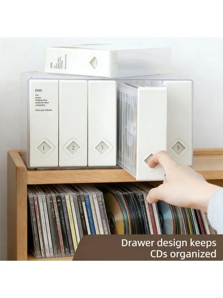 Effective Disc Storage System With Smooth Shut For Home Or Car Use 