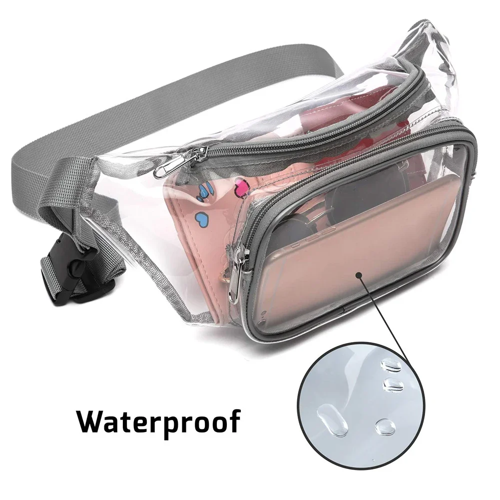 Waterproof Waist Packs Fashionable Transparent Chest Bag Men Women Unisex Wallet Mini Crossbody Bag for Outdoor Sports Travel