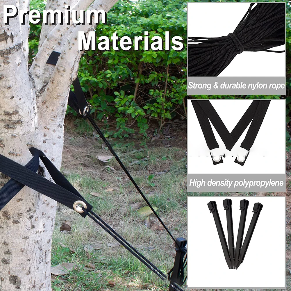 

Tree Stake Kit Tree Stakes Straps Rope Young Trees Anchoring Kit For Fix Sapling Plant Support & Care Garden Supplies