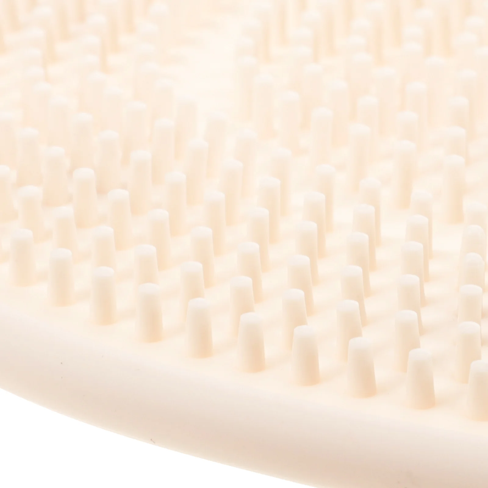 

Foot Massage Shower Scrubber Mat Beige Bathroom Accessories Soft Silicone Suction Cups For Feet Back Exfoliating Bath Pad