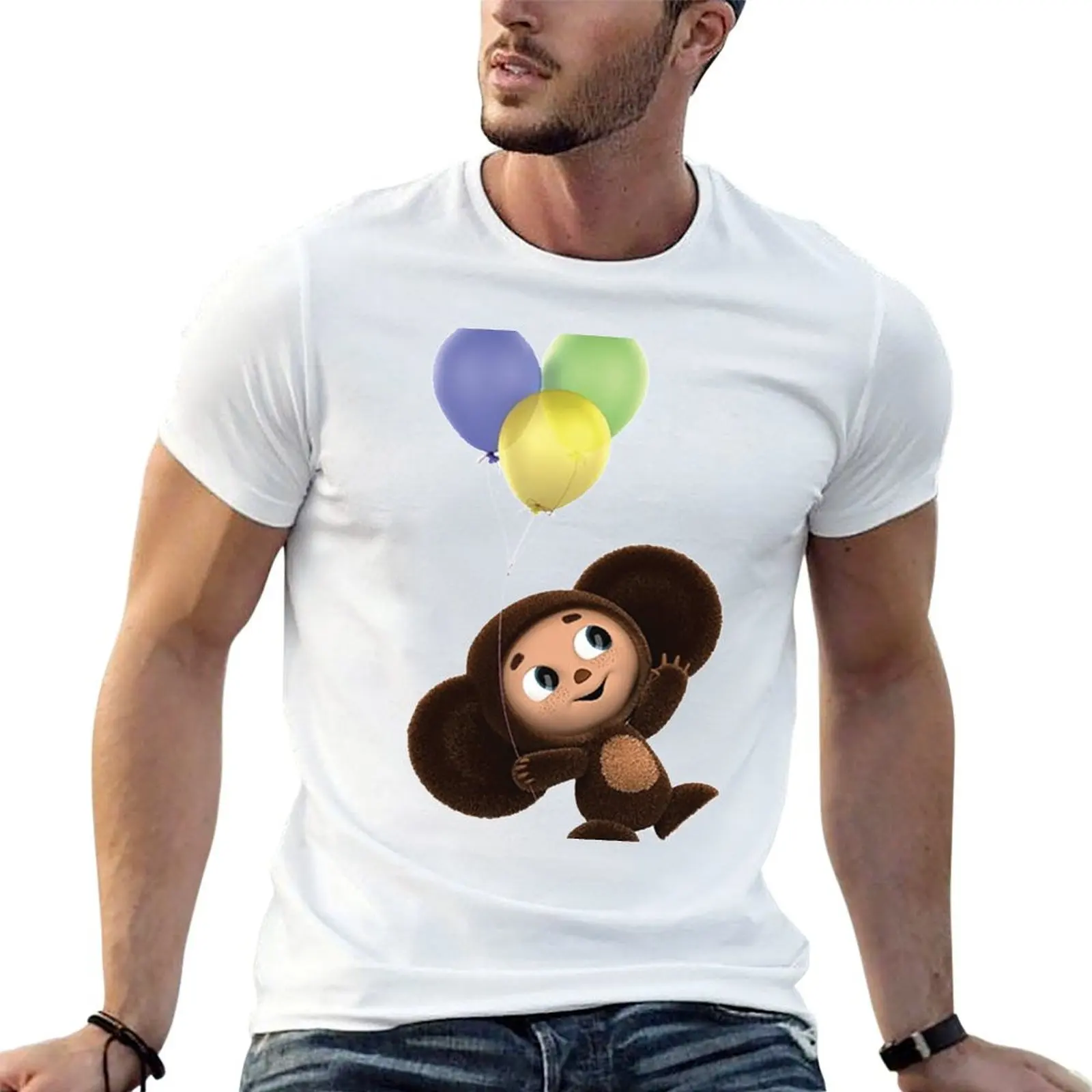 

Cheburashka T-Shirt t shirts for man pack cotton funny t shirts dark humor T-Shirt