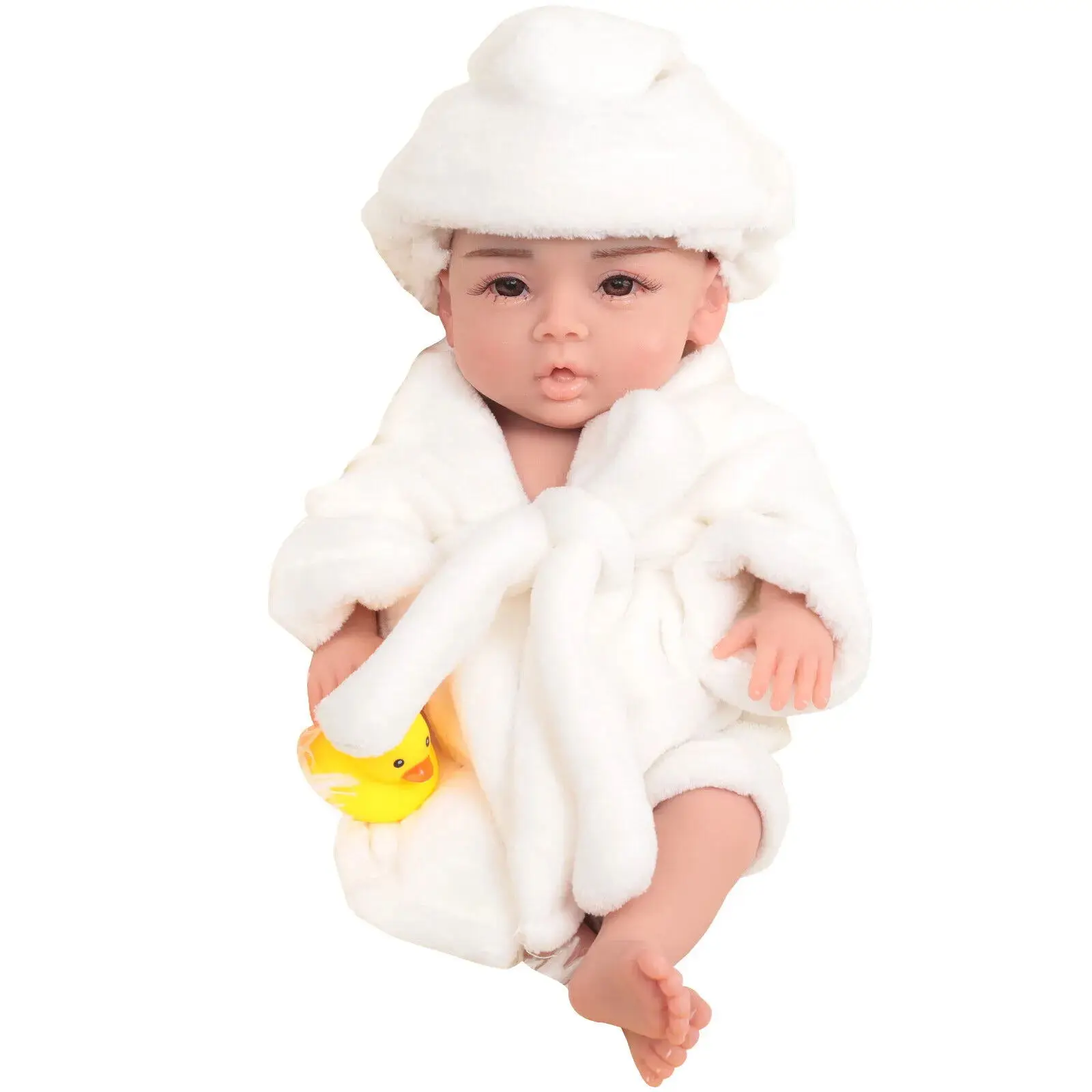 

18.5 inch 47cm Full Body solid Silicone Reborn Doll Soft Lifelike Newborn Boy or Girl 3kg With Bones Drinking Water Function