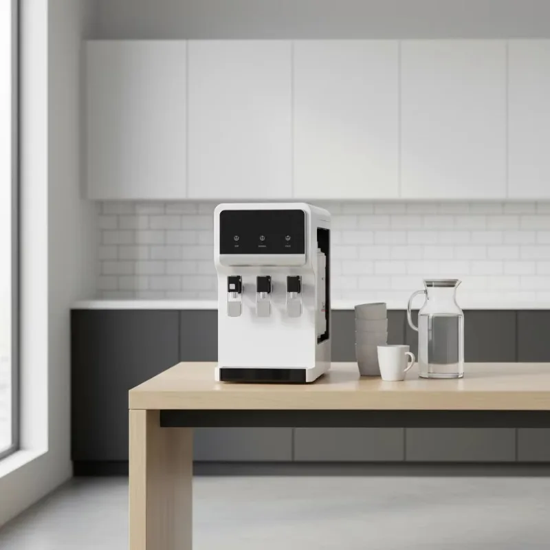 

Electric intelligent water filtration system, heating/cooling, plastic water dispenser, Korean alkaline purifier