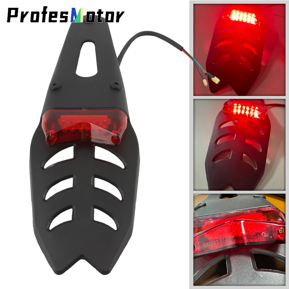 

Motorcycle Universal Rear Fender Taillight LED Brake Lamp For Suzuki Husqvarna Honda Enduro Motocross Dirt Pit Bike Tuning Parts