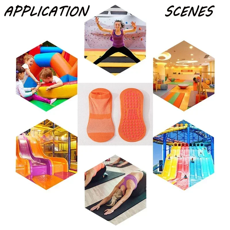 جوارب قصيرة مرنة صبي فتاة خارج الاطفال الكبار المضادة للانزلاق جورب الترامبولين جورب القطن تنفس الأسرة الرياضة اليوغا الجوارب