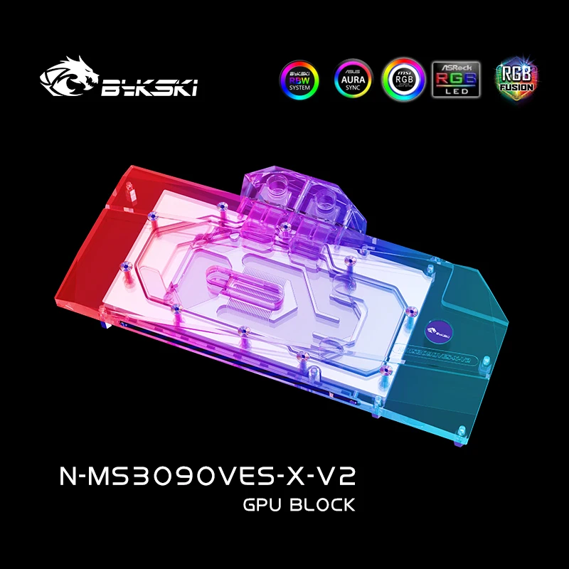 Bykski gpu bloco de resfriamento personalizado para msi rtx3090 3080 ventus oc, placa gráfica watercooler sistema refrigerador líquido gpu refrigerador de água