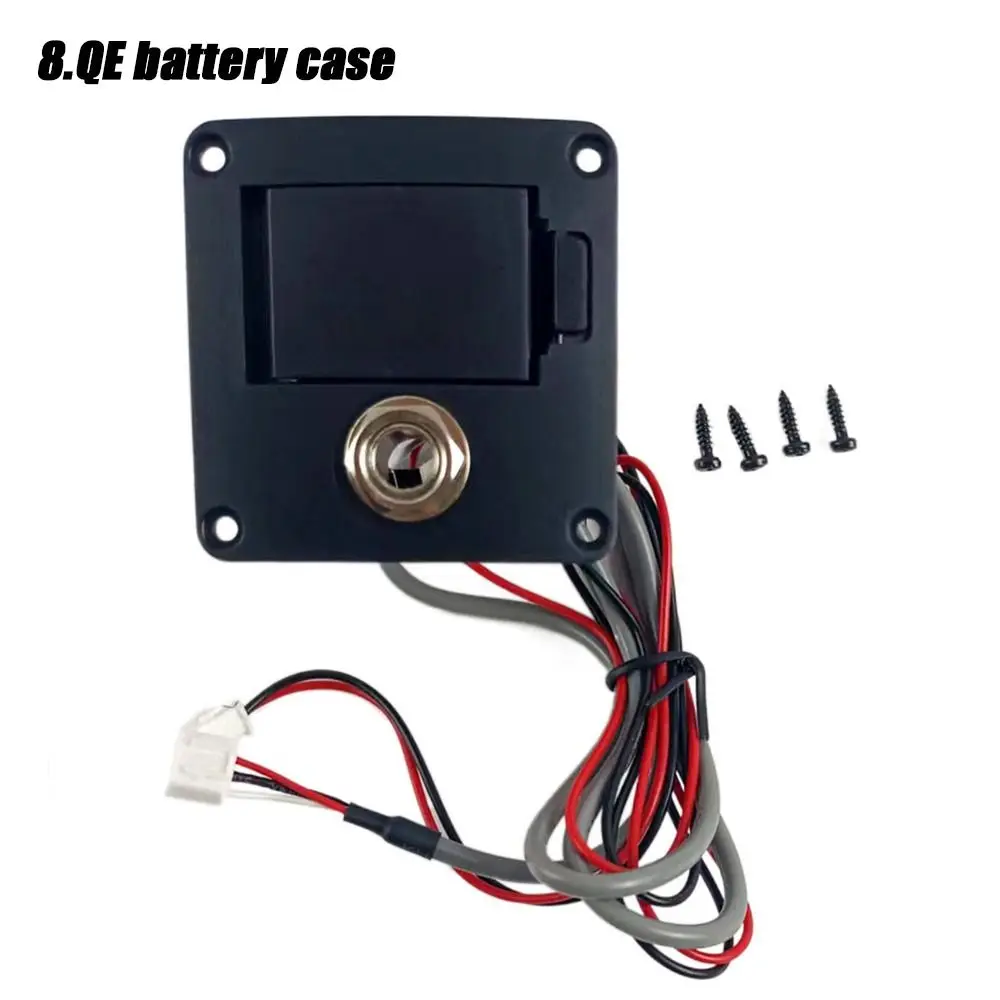 Kontak Kabel 2 Pin Plug Bass Aktif Tempat Baterai Pickup Casing Baterai Pickup Gitar Kotak Baterai 9V