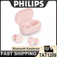 Philips TAT1209 TWS Earphone Wireless Bluetooth Headset HiFi Stereo HD Mic Call Headphone Semi in Ear Music Earbuds Long Standby