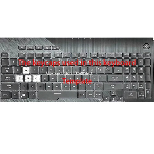Imagen 2 del producto Tecla de repuesto con clip de tijera y bisagra para teclado Asus ROG Strix G17 G731 G731G G731GT G731GU G712LU G712LV G712LW