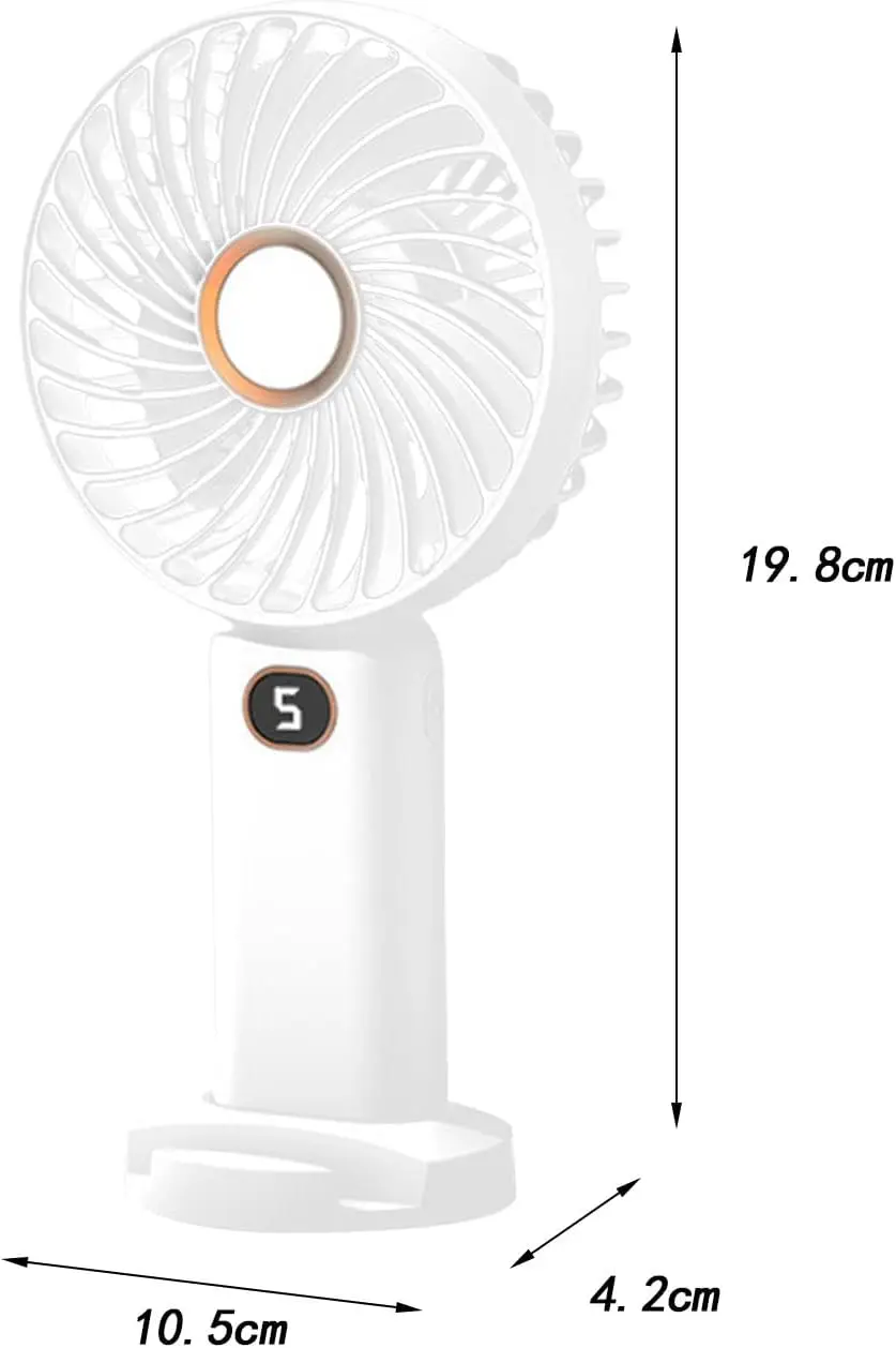 Мини-портативный вентилятор, персональный охлаждающий вентилятор, 5-скоростной легкий USB перезаряжаемый ручной вентилятор для путешествий на открытом воздухе, пляжа, для женщин и девочек